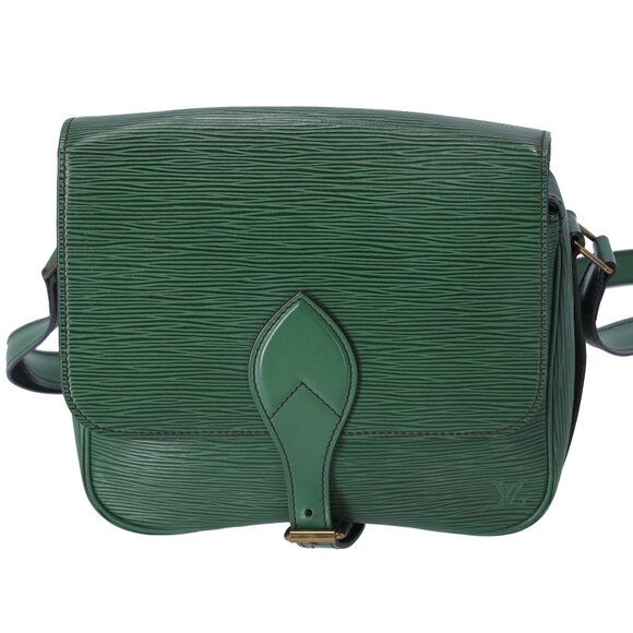 Louis Vuitton Epi Cartouchiere MM Shoulder Bag Borneo Green Leather - Picture 1 of 8